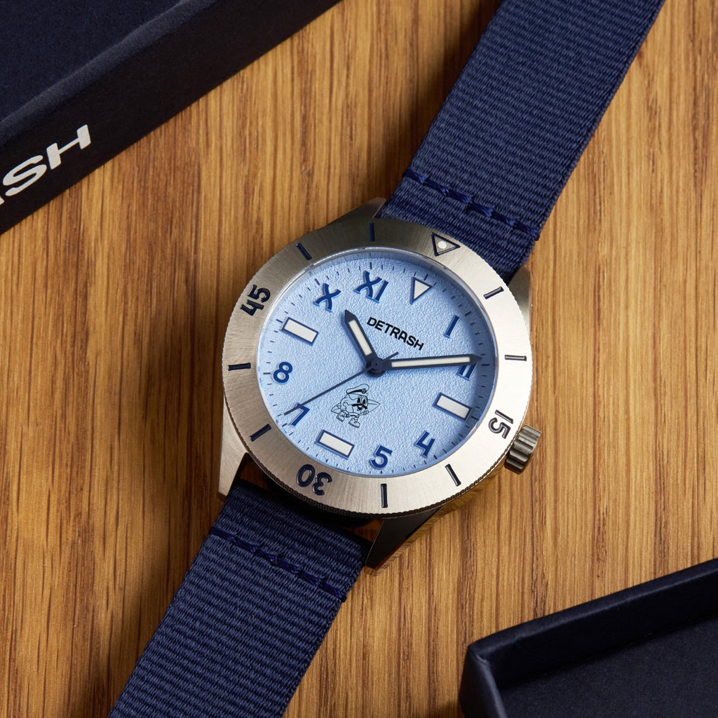 DETRASH WATCHES: Cali - Melting Ice Cap Blue – Detrash