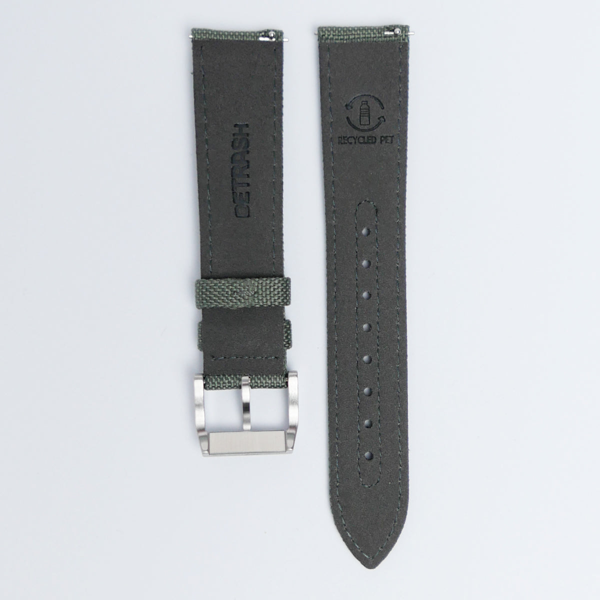 Grey-Green Recycled PET 20mm Quick Release Watch Strap